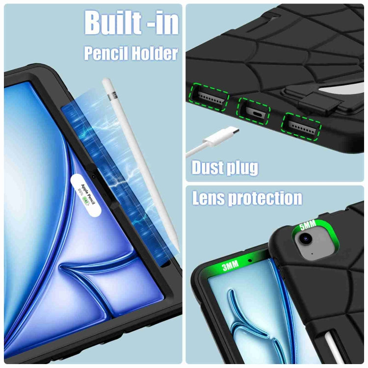 For iPad Air 11 2025 / 2024 Silicone + PC Shockproof Protective Tablet Case(Black) - iPad Air 11 2025 / 2024 Cases by PMC TechLife | Online Shopping South Africa | PMC TechLife | Buy Now Pay Later Mobicred