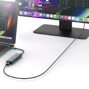 Onten UC123+ USB-C / Type-C to HDTV Multi-function HUB Docking Station with Button, Length:1.5m(Green)