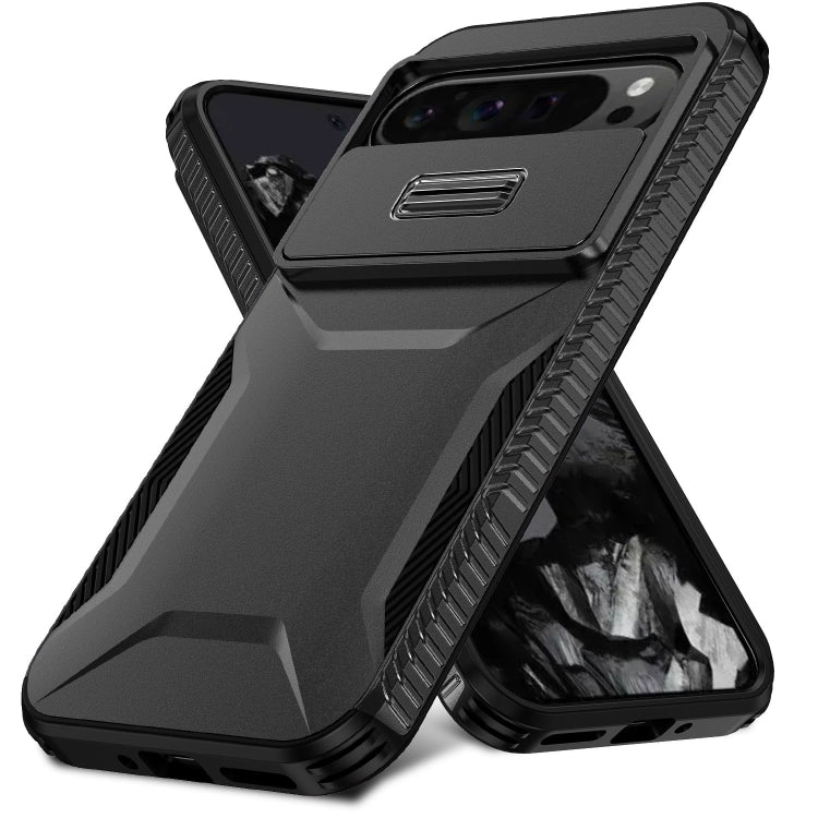 For Google Pixel 9 Pro XL Sliding Camshield Phone Case(Black) - Google Cases by PMC TechLife | Online Shopping South Africa | PMC TechLife | Buy Now Pay Later Mobicred