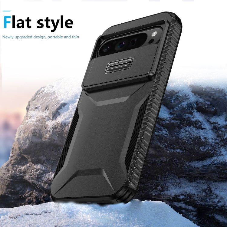 For Google Pixel 9 Pro XL Sliding Camshield Phone Case(Black) - Google Cases by PMC TechLife | Online Shopping South Africa | PMC TechLife | Buy Now Pay Later Mobicred