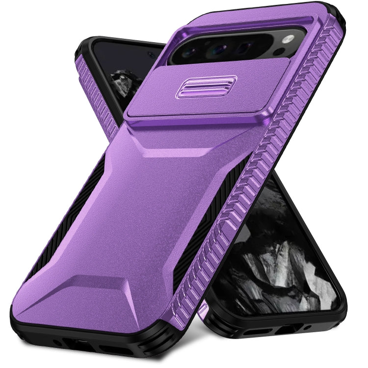 For Google Pixel 9 Pro XL Sliding Camshield Phone Case(Purple) - Google Cases by PMC TechLife | Online Shopping South Africa | PMC TechLife | Buy Now Pay Later Mobicred