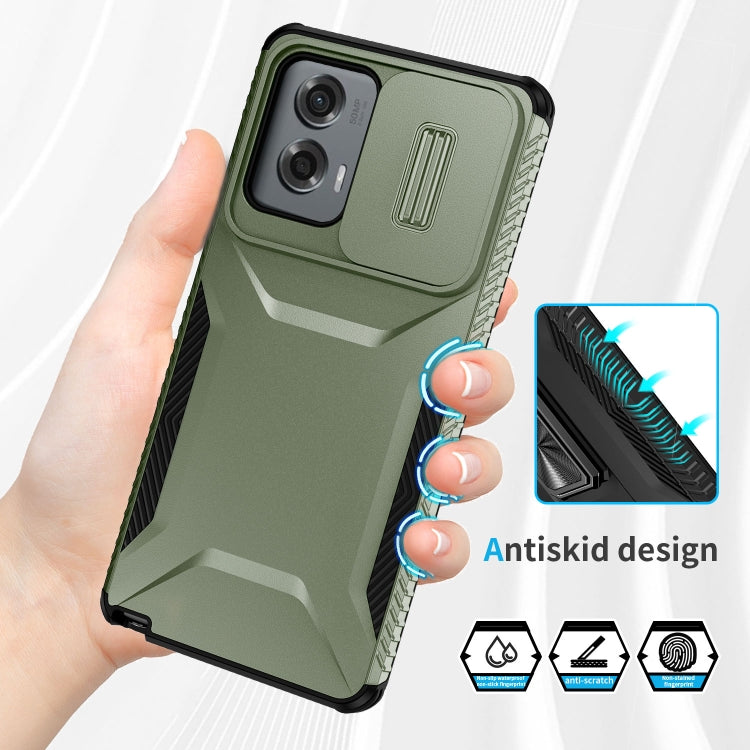 For Motorola Moto G Stylus 5G 2024 Sliding Camshield Phone Case(Alpine Green)