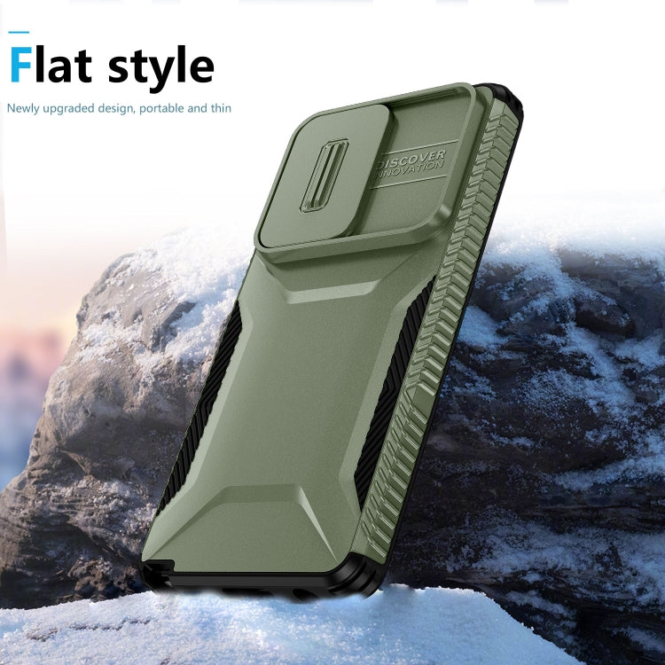 For Motorola Moto G Stylus 5G 2024 Sliding Camshield Phone Case(Alpine Green)