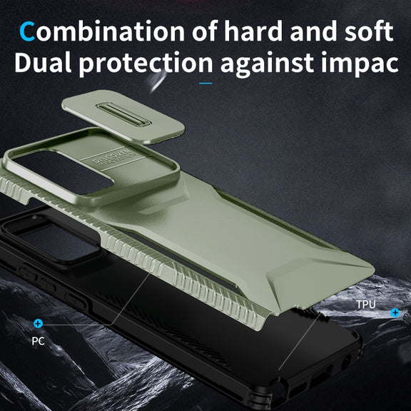 For Motorola Moto G Stylus 5G 2024 Sliding Camshield Phone Case(Alpine Green)