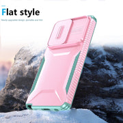 For Motorola Moto G Stylus 5G 2024 Sliding Camshield Phone Case(Pink + Grey Green)