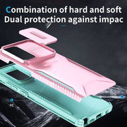 For Motorola Moto G Stylus 5G 2024 Sliding Camshield Phone Case(Pink + Grey Green)