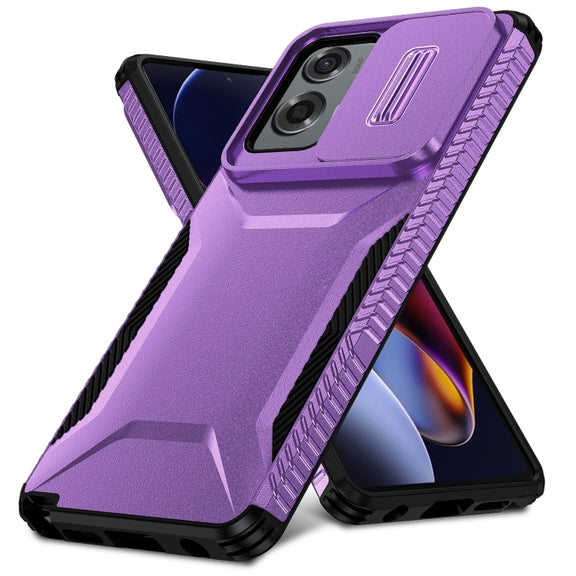 For Motorola Moto G Stylus 5G 2024 Sliding Camshield Phone Case(Purple)