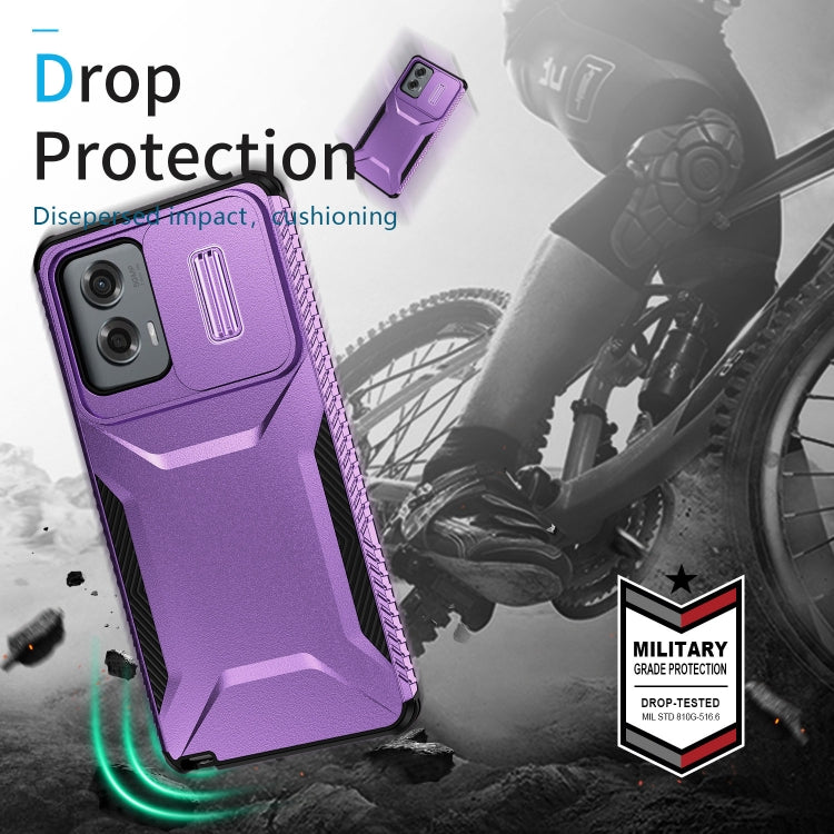 For Motorola Moto G Stylus 5G 2024 Sliding Camshield Phone Case(Purple) - Motorola Cases by PMC Jewellery | Online Shopping South Africa | PMC Jewellery | Buy Now Pay Later Mobicred