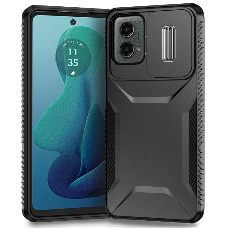 For Motorola Moto G 5G 2024 Sliding Camshield Phone Case(Black) - Motorola Cases by PMC Jewellery | Online Shopping South Africa | PMC Jewellery | Buy Now Pay Later Mobicred