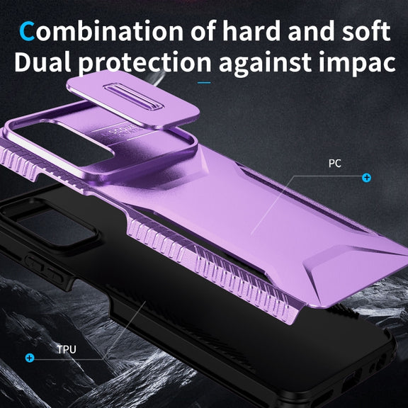 For Motorola Moto G 5G 2024 Sliding Camshield Phone Case(Purple)