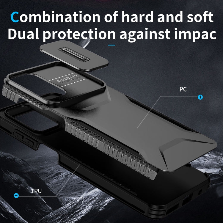 For Motorola Moto G22 2024 Sliding Camshield Phone Case(Black)