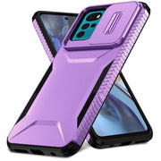 For Motorola Moto G22 2024 Sliding Camshield Phone Case(Purple)