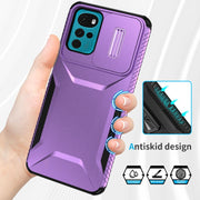 For Motorola Moto G22 2024 Sliding Camshield Phone Case(Purple)