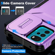 For Motorola Moto G22 2024 Sliding Camshield Phone Case(Purple)