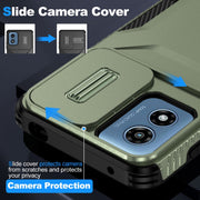 For Motorola Moto G Play 4G 2024 Sliding Camshield Phone Case(Alpine Green)