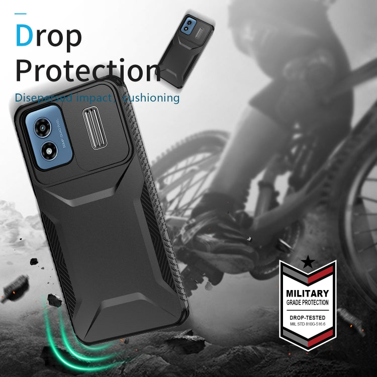 For Motorola Moto G Play 4G 2024 Sliding Camshield Phone Case(Black) - Motorola Cases by PMC Jewellery | Online Shopping South Africa | PMC Jewellery | Buy Now Pay Later Mobicred