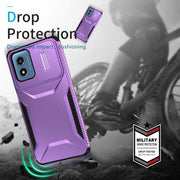 For Motorola Moto G Play 4G 2024 Sliding Camshield Phone Case(Purple)