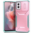 For Motorola Moto G Power 5G 2024 Sliding Camshield Phone Case(Pink + Grey Green) - Motorola Cases by PMC Jewellery | Online Shopping South Africa | PMC Jewellery | Buy Now Pay Later Mobicred