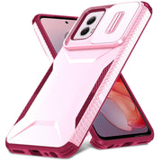For Motorola Moto G Power 5G 2024 Sliding Camshield Phone Case(Pink + Rose Red)