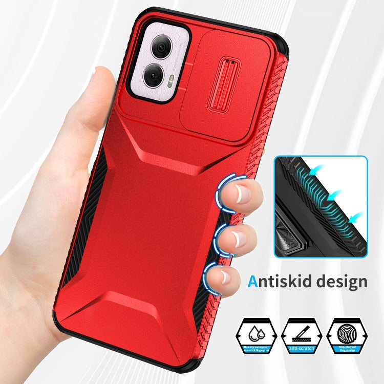 For Motorola Moto G Power 5G 2024 Sliding Camshield Phone Case(Red)