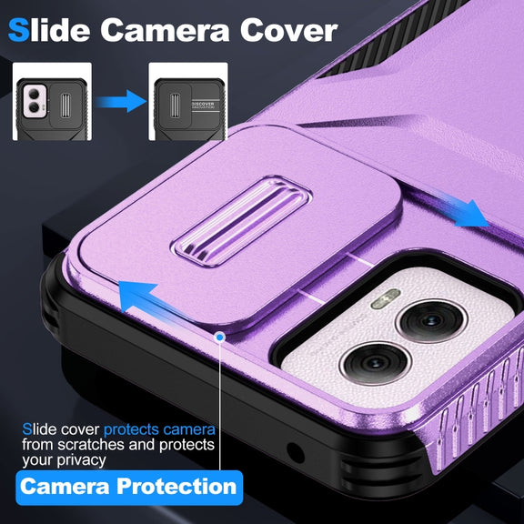 For Motorola Moto G Power 5G 2024 Sliding Camshield Phone Case(Purple)