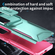 For Motorola Edge 5G 2024 Sliding Camshield Phone Case(Grey Green + Pink)