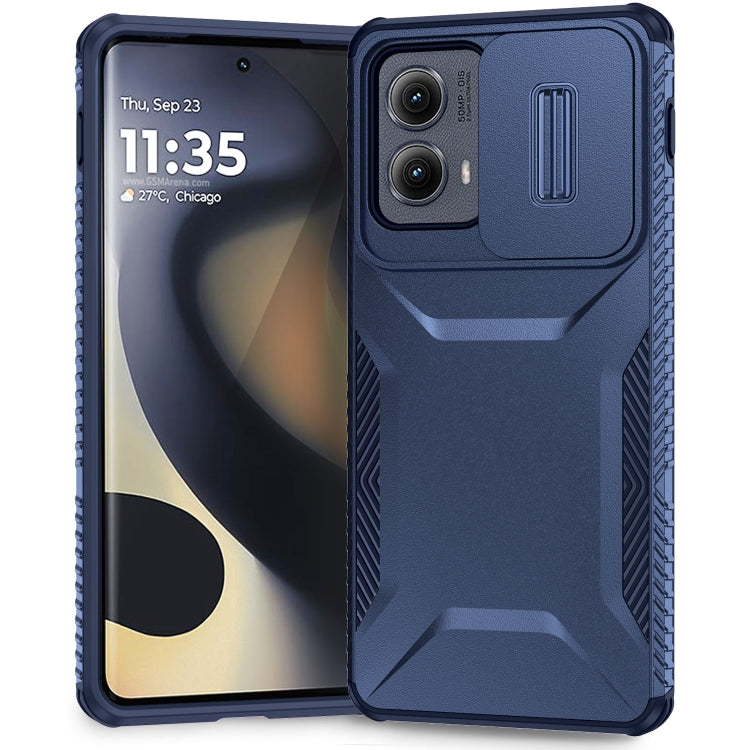 For Motorola Edge 5G 2024 Sliding Camshield Phone Case(Blue) - free shipping - PMC Jewellery - Order now!
