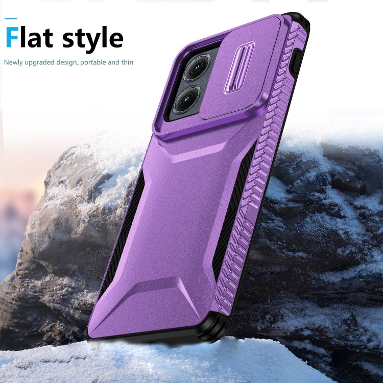 For Motorola Edge 5G 2024 Sliding Camshield Phone Case(Purple) - free shipping - PMC Jewellery - Order now!