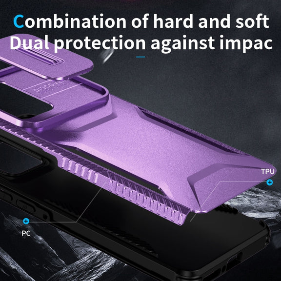 For Motorola Edge 5G 2024 Sliding Camshield Phone Case(Purple)