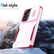 For Samsung Galaxy S25 5G / S24 5G Sliding Camshield Phone Case(Pink + Rose Red)