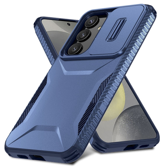 For Samsung Galaxy S25 5G / S24 5G Sliding Camshield Phone Case(Blue)