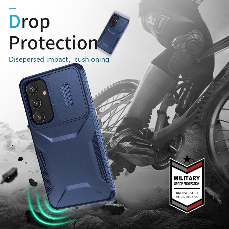 For Samsung Galaxy S25 5G / S24 5G Sliding Camshield Phone Case(Blue)