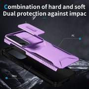 For Samsung Galaxy S25 5G / S24 5G Sliding Camshield Phone Case(Purple)
