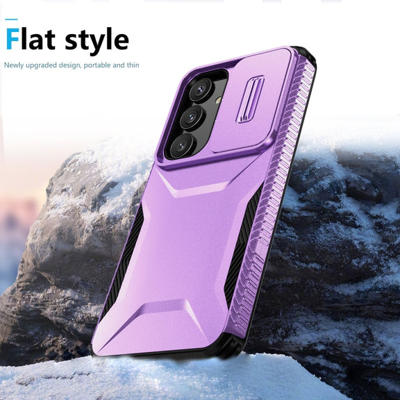 For Samsung Galaxy S25 5G / S24 5G Sliding Camshield Phone Case(Purple)
