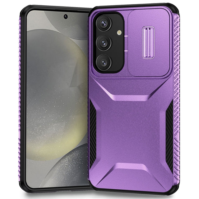 For Samsung Galaxy S25 5G / S24 5G Sliding Camshield Phone Case(Purple)