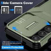 For Samsung Galaxy S25+ 5G / S24+ 5G Sliding Camshield Phone Case(Alpine Green)