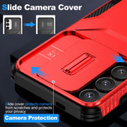 For Samsung Galaxy S25+ 5G / S24+ 5G Sliding Camshield Phone Case(Red)