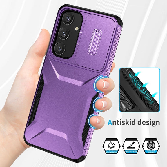 For Samsung Galaxy S25+ 5G / S24+ 5G Sliding Camshield Phone Case(Purple)