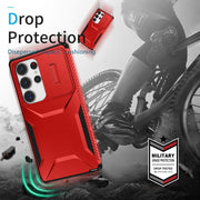 For Samsung Galaxy S25 Ultra 5G Sliding Camshield Phone Case(Red)