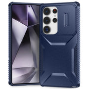 For Samsung Galaxy S25 Ultra 5G Sliding Camshield Phone Case(Blue)