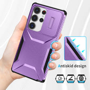 For Samsung Galaxy S25 Ultra 5G Sliding Camshield Phone Case(Purple)