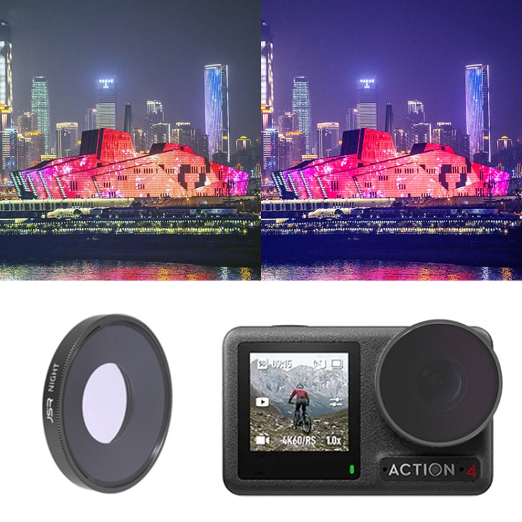 For DJI Osmo Action 4 JUNESTAR Threaded Camera Lens Filter, Filter:NIGHT - Lens Filter by JSR | Online Shopping South Africa | PMC TechLife | Buy Now Pay Later Mobicred