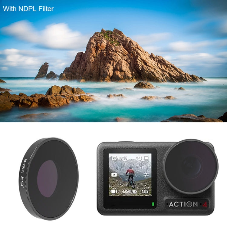 For DJI Osmo Action 4 JUNESTAR Threaded Camera Lens Filter, Filter:ND64PL - Lens Filter by JSR | Online Shopping South Africa | PMC TechLife | Buy Now Pay Later Mobicred