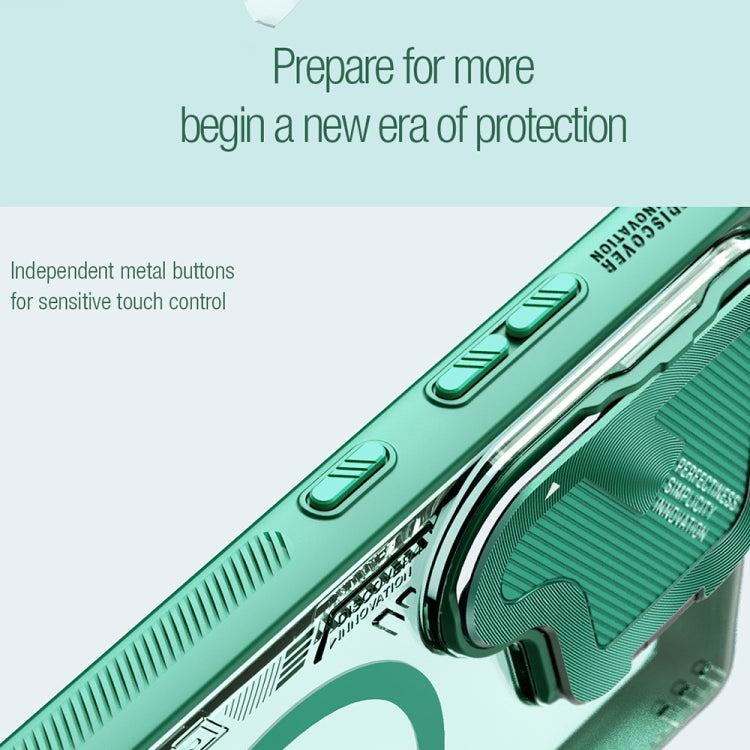 For Samsung Galaxy S24 Ultra 5G NILLKIN Ice Air Prop Series MagSafe Magnetic Cover Version Phone Case(Green)