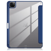 For iPad Air 11 2024 / Pro 11 2022 Acrylic 3-Fold Smart Leather Tablet Case(Dark Blue)