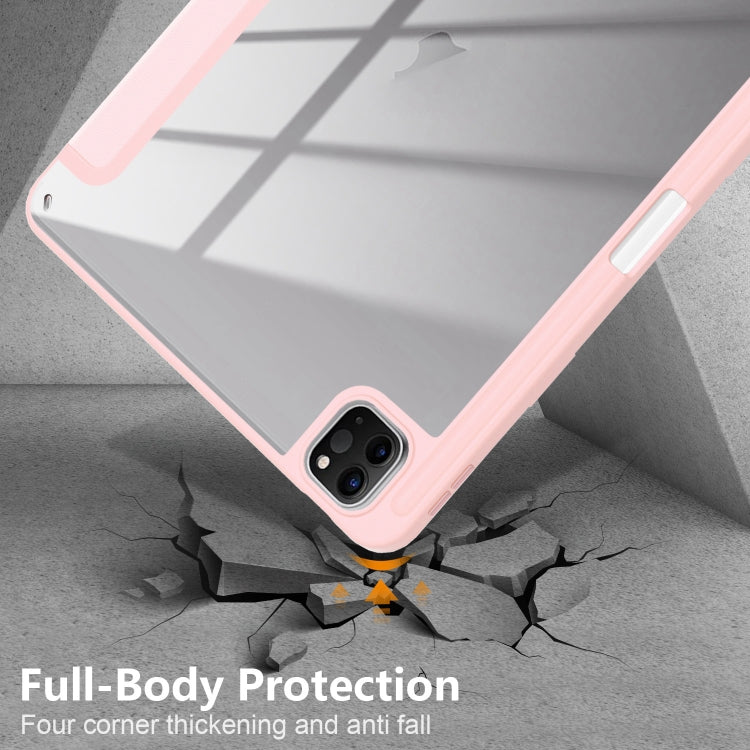 For iPad Air 11 2024 / Pro 11 2022 Acrylic 3-Fold Smart Leather Tablet Case(Pink) - free shipping - PMC TechLife - Order now!