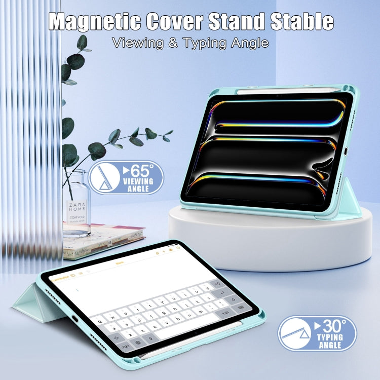 For iPad Pro 11 2024 Acrylic 3-Fold Smart Leather Tablet Case(Sky Blue) - iPad Pro 11 2024 Cases by PMC TechLife | Online Shopping South Africa | PMC TechLife | Buy Now Pay Later Mobicred