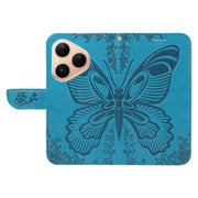 For Huawei Pura 80 5G Swallowtail Butterfly Embossed Leather Phone Case(Blue)