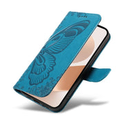 For Huawei Pura 80 5G Swallowtail Butterfly Embossed Leather Phone Case(Blue)