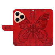 For Huawei Pura 80 5G Swallowtail Butterfly Embossed Leather Phone Case(Red)
